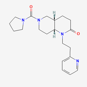 molecular formula C20H28N4O2 B5284620 (4aS,8aR)-1-(2-pyridin-2-ylethyl)-6-(pyrrolidine-1-carbonyl)-4,4a,5,7,8,8a-hexahydro-3H-1,6-naphthyridin-2-one 