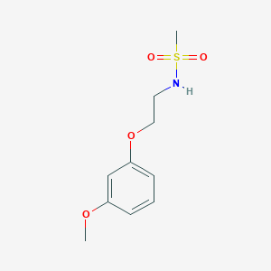 molecular formula C10H15NO4S B5284630 N-[2-(3-methoxyphenoxy)ethyl]methanesulfonamide 
