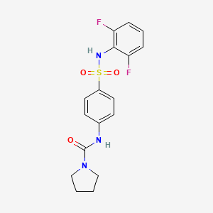 molecular formula C17H17F2N3O3S B5284674 N-(4-{[(2,6-difluorophenyl)amino]sulfonyl}phenyl)-1-pyrrolidinecarboxamide 