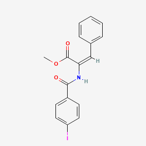 molecular formula C17H14INO3 B5284683 methyl (E)-2-[(4-iodobenzoyl)amino]-3-phenylprop-2-enoate 