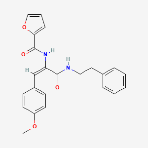 molecular formula C23H22N2O4 B5284691 N-[(E)-1-(4-methoxyphenyl)-3-oxo-3-(2-phenylethylamino)prop-1-en-2-yl]furan-2-carboxamide 