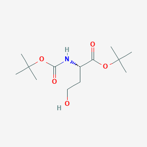 molecular formula C13H25NO5 B052848 (S)-tert-Butyl 2-((tert-butoxycarbonyl)amino)-4-hydroxybutanoate CAS No. 81323-58-2