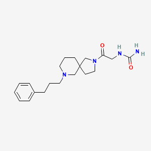 molecular formula C20H30N4O2 B5284897 N-{2-oxo-2-[7-(3-phenylpropyl)-2,7-diazaspiro[4.5]dec-2-yl]ethyl}urea 