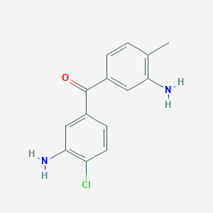 molecular formula C14H13ClN2O B5284905 (3-Amino-4-chlorophenyl)-(3-amino-4-methylphenyl)methanone 