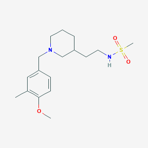 molecular formula C17H28N2O3S B5284999 N-{2-[1-(4-methoxy-3-methylbenzyl)piperidin-3-yl]ethyl}methanesulfonamide 