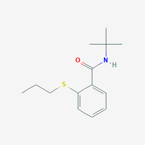 molecular formula C14H21NOS B5285020 N-tert-butyl-2-(propylsulfanyl)benzamide 