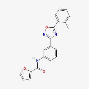 molecular formula C20H15N3O3 B5285289 N-[3-[5-(2-methylphenyl)-1,2,4-oxadiazol-3-yl]phenyl]furan-2-carboxamide 