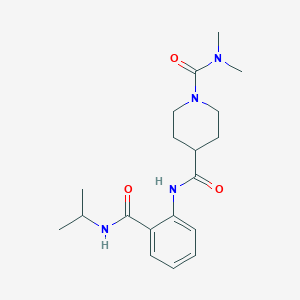 molecular formula C19H28N4O3 B5285362 N1,N1-DIMETHYL-N4-{2-[(PROPAN-2-YL)CARBAMOYL]PHENYL}PIPERIDINE-1,4-DICARBOXAMIDE 