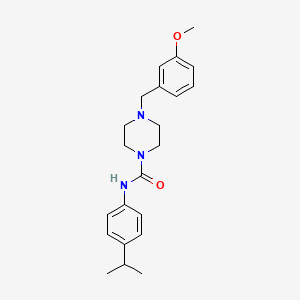 molecular formula C22H29N3O2 B5285475 4-[(3-METHOXYPHENYL)METHYL]-N-[4-(PROPAN-2-YL)PHENYL]PIPERAZINE-1-CARBOXAMIDE 