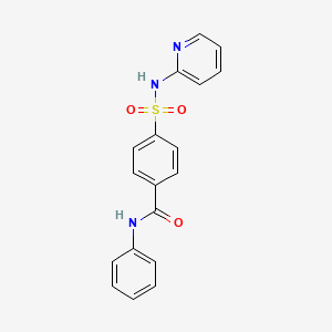 molecular formula C18H15N3O3S B5285523 N-phenyl-4-(pyridin-2-ylsulfamoyl)benzamide 