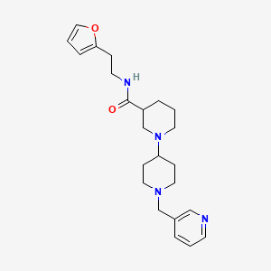 molecular formula C23H32N4O2 B5285603 N-[2-(2-furyl)ethyl]-1'-(pyridin-3-ylmethyl)-1,4'-bipiperidine-3-carboxamide 