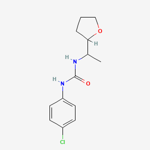 molecular formula C13H17ClN2O2 B5285713 N-(4-CHLOROPHENYL)-N'-(1-TETRAHYDRO-2-FURANYLETHYL)UREA 