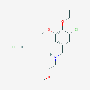 molecular formula C13H21Cl2NO3 B5285724 N-[(3-chloro-4-ethoxy-5-methoxyphenyl)methyl]-2-methoxyethanamine;hydrochloride 