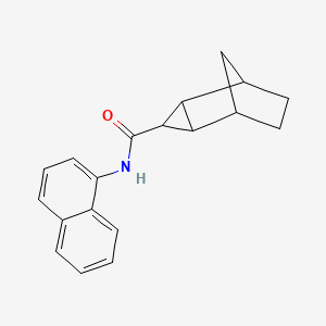 molecular formula C19H19NO B5285941 N-naphthalen-1-yltricyclo[3.2.1.02,4]octane-3-carboxamide 