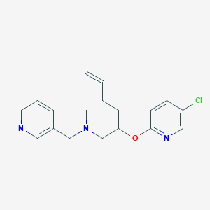 molecular formula C18H22ClN3O B5286138 ({(2R,5S)-5-[(5-chloropyridin-2-yl)methyl]tetrahydrofuran-2-yl}methyl)methyl(pyridin-3-ylmethyl)amine 