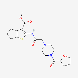 molecular formula C20H27N3O5S B5286154 METHYL 2-{2-[4-(OXOLANE-2-CARBONYL)PIPERAZIN-1-YL]ACETAMIDO}-4H,5H,6H-CYCLOPENTA[B]THIOPHENE-3-CARBOXYLATE 
