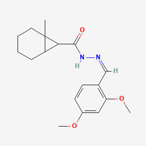 molecular formula C18H24N2O3 B5286215 N-[(Z)-(2,4-dimethoxyphenyl)methylideneamino]-1-methylbicyclo[4.1.0]heptane-7-carboxamide 