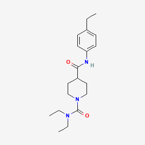 molecular formula C19H29N3O2 B5286344 N~1~,N~1~-diethyl-N~4~-(4-ethylphenyl)piperidine-1,4-dicarboxamide 
