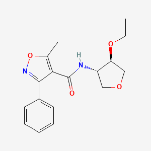 molecular formula C17H20N2O4 B5286359 N-[(3S,4R)-4-ethoxyoxolan-3-yl]-5-methyl-3-phenyl-1,2-oxazole-4-carboxamide 