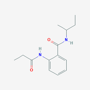 molecular formula C14H20N2O2 B5286528 N-(sec-butyl)-2-(propionylamino)benzamide 