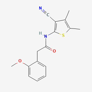molecular formula C16H16N2O2S B5286579 N-(3-cyano-4,5-dimethylthiophen-2-yl)-2-(2-methoxyphenyl)acetamide 
