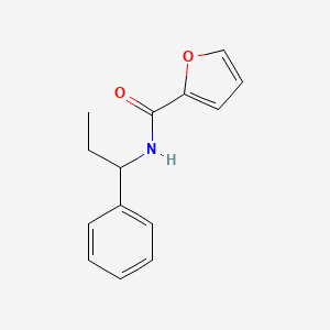 molecular formula C14H15NO2 B5286621 N-(1-phenylpropyl)furan-2-carboxamide 