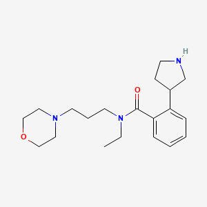 molecular formula C20H31N3O2 B5286669 N-ethyl-N-[3-(4-morpholinyl)propyl]-2-(3-pyrrolidinyl)benzamide dihydrochloride 