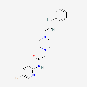 molecular formula C20H23BrN4O B5286796 N-(5-bromopyridin-2-yl)-2-{4-[(2E)-3-phenylprop-2-en-1-yl]piperazin-1-yl}acetamide 