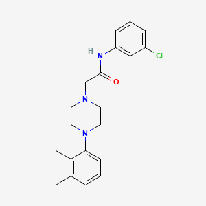molecular formula C21H26ClN3O B5286801 N-(3-chloro-2-methylphenyl)-2-[4-(2,3-dimethylphenyl)-1-piperazinyl]acetamide 