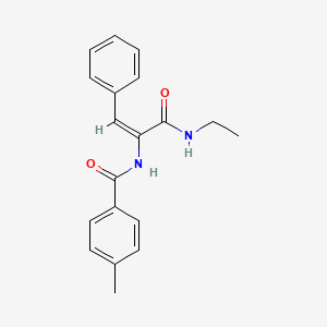 molecular formula C19H20N2O2 B5286872 N-[(E)-3-(ethylamino)-3-oxo-1-phenylprop-1-en-2-yl]-4-methylbenzamide 