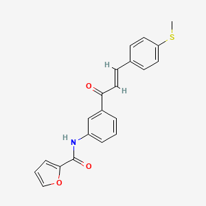 molecular formula C21H17NO3S B5286895 N-(3-{3-[4-(methylthio)phenyl]acryloyl}phenyl)-2-furamide 