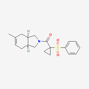 molecular formula C19H23NO3S B5286930 [(3aR,7aS)-5-methyl-1,3,3a,4,7,7a-hexahydroisoindol-2-yl]-[1-(benzenesulfonyl)cyclopropyl]methanone 