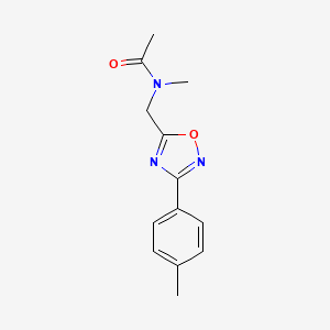 molecular formula C13H15N3O2 B5286941 N-methyl-N-[[3-(4-methylphenyl)-1,2,4-oxadiazol-5-yl]methyl]acetamide 