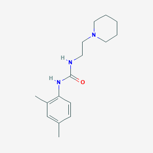 molecular formula C16H25N3O B5287056 N-(2,4-DIMETHYLPHENYL)-N'-(2-PIPERIDINOETHYL)UREA 