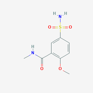 molecular formula C9H12N2O4S B5287099 2-methoxy-N-methyl-5-sulfamoylbenzamide 