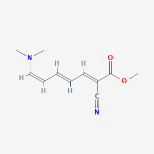 molecular formula C11H14N2O2 B5287198 methyl (2E,4E,6Z)-2-cyano-7-(dimethylamino)hepta-2,4,6-trienoate 