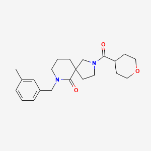 molecular formula C22H30N2O3 B5287211 7-[(3-Methylphenyl)methyl]-2-(oxane-4-carbonyl)-2,7-diazaspiro[4.5]decan-6-one 