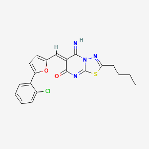 molecular formula C20H17ClN4O2S B5287325 (6Z)-2-butyl-6-[[5-(2-chlorophenyl)furan-2-yl]methylidene]-5-imino-[1,3,4]thiadiazolo[3,2-a]pyrimidin-7-one 