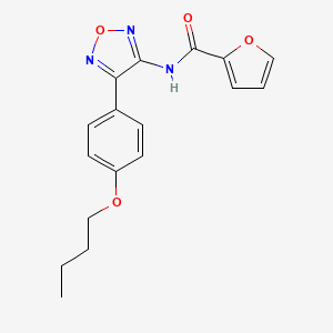 molecular formula C17H17N3O4 B5287333 N-[4-(4-butoxyphenyl)-1,2,5-oxadiazol-3-yl]furan-2-carboxamide 
