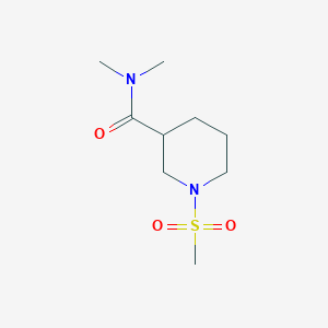 molecular formula C9H18N2O3S B5287468 N,N-dimethyl-1-(methylsulfonyl)-3-piperidinecarboxamide 