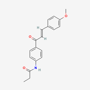 molecular formula C19H19NO3 B5287573 N-[4-[(E)-3-(4-methoxyphenyl)prop-2-enoyl]phenyl]propanamide 