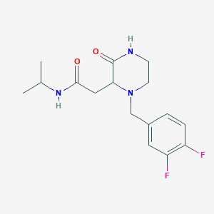 molecular formula C16H21F2N3O2 B5287645 2-[1-(3,4-difluorobenzyl)-3-oxo-2-piperazinyl]-N-isopropylacetamide 