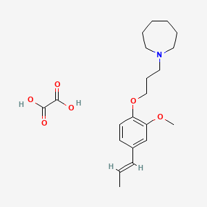molecular formula C21H31NO6 B5287958 1-[3-[2-methoxy-4-[(E)-prop-1-enyl]phenoxy]propyl]azepane;oxalic acid 