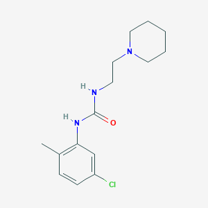 molecular formula C15H22ClN3O B5287972 N-(5-CHLORO-2-METHYLPHENYL)-N'-(2-PIPERIDINOETHYL)UREA 
