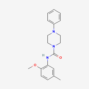 molecular formula C19H23N3O2 B5288804 N-(2-methoxy-5-methylphenyl)-4-phenylpiperazine-1-carboxamide 