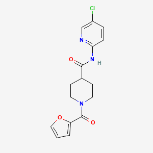 molecular formula C16H16ClN3O3 B5288845 N-(5-chloropyridin-2-yl)-1-(furan-2-carbonyl)piperidine-4-carboxamide 