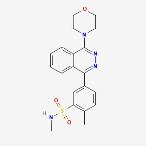 molecular formula C20H22N4O3S B5288936 N,2-dimethyl-5-[4-(morpholin-4-yl)phthalazin-1-yl]benzenesulfonamide 