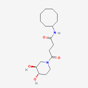 molecular formula C17H30N2O4 B5289000 N-cyclooctyl-4-[(3S,4S)-3,4-dihydroxypiperidin-1-yl]-4-oxobutanamide 