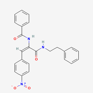 molecular formula C24H21N3O4 B5289077 N-(2-(4-nitrophenyl)-1-{[(2-phenylethyl)amino]carbonyl}vinyl)benzamide 