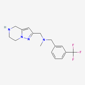 molecular formula C16H19F3N4 B5289182 N-methyl-1-(4,5,6,7-tetrahydropyrazolo[1,5-a]pyrazin-2-yl)-N-[3-(trifluoromethyl)benzyl]methanamine dihydrochloride 